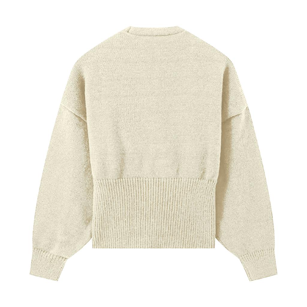 Women's Fashion Solid Color V-Neck Button-Up Knitted Cardigan Sweater