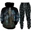 Ancient Egyptian Pharaoh 3D Print Hoodies Pants Sets Men's Sweatshirts Sweatpants Two Piece Suits Outdoor Tracksuit Man Clothing