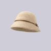 Belt Wool Hat Women's Autumn and Winter Fashion Simple Small Edge Bucket Hat Women's Face Small Dome Basin Hat Versatile