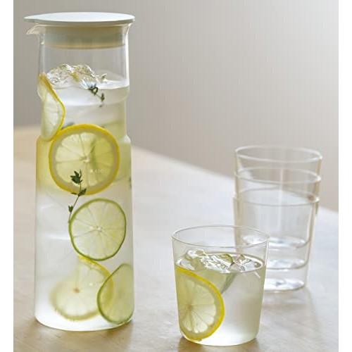 Hario Cold Water Bottle Heat Resistant Glass Free Pot Hold 1000ml White Made In Japan Barley Tea Bottle Tea Refrigerator 6FP-10-W