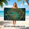 Tree of Life Theme Beach Towel Personalized Custom Name & Text Soft Quick Dry Beach Towel for Swimming Travel
