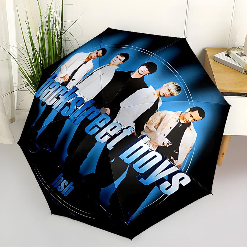 1pc Backstreet Boys Automatic Folding Umbrella, Portable Collapsible Design, Casual Outdoor Accessory L1127135