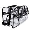 Clear PVC Makeup Bag with 4 External Pockets Tissue Hole Transparent PVC Toiletry Bag for Home Travel Use