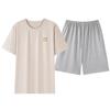 Men's pajamas men's summer 1011 new modal cotton short-sleeved large-size boys' summer simple loungewear