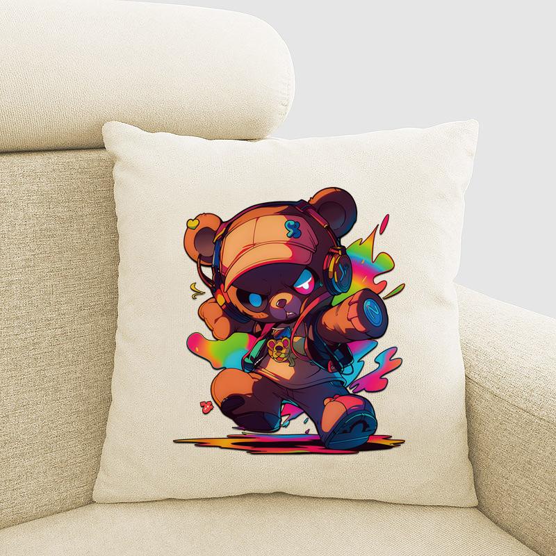 Teddy Bears Punk Patch Potisk dětských samolepek na trička Doplňky na oděvy Nové omyvatelné samolepky na oblečení pro vlastní potřebu