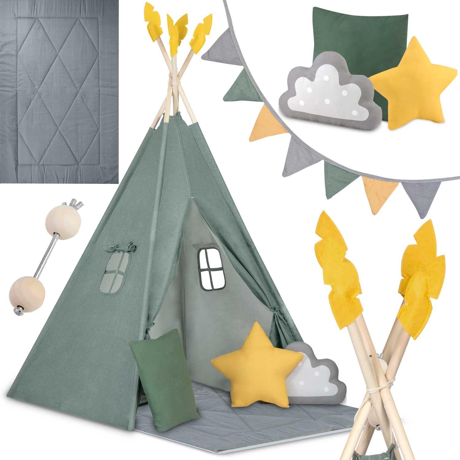 Tipi Tent For Children Nukido zaļš