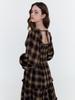 Fabric Seoul Check Smocking Frill Cancan Dress