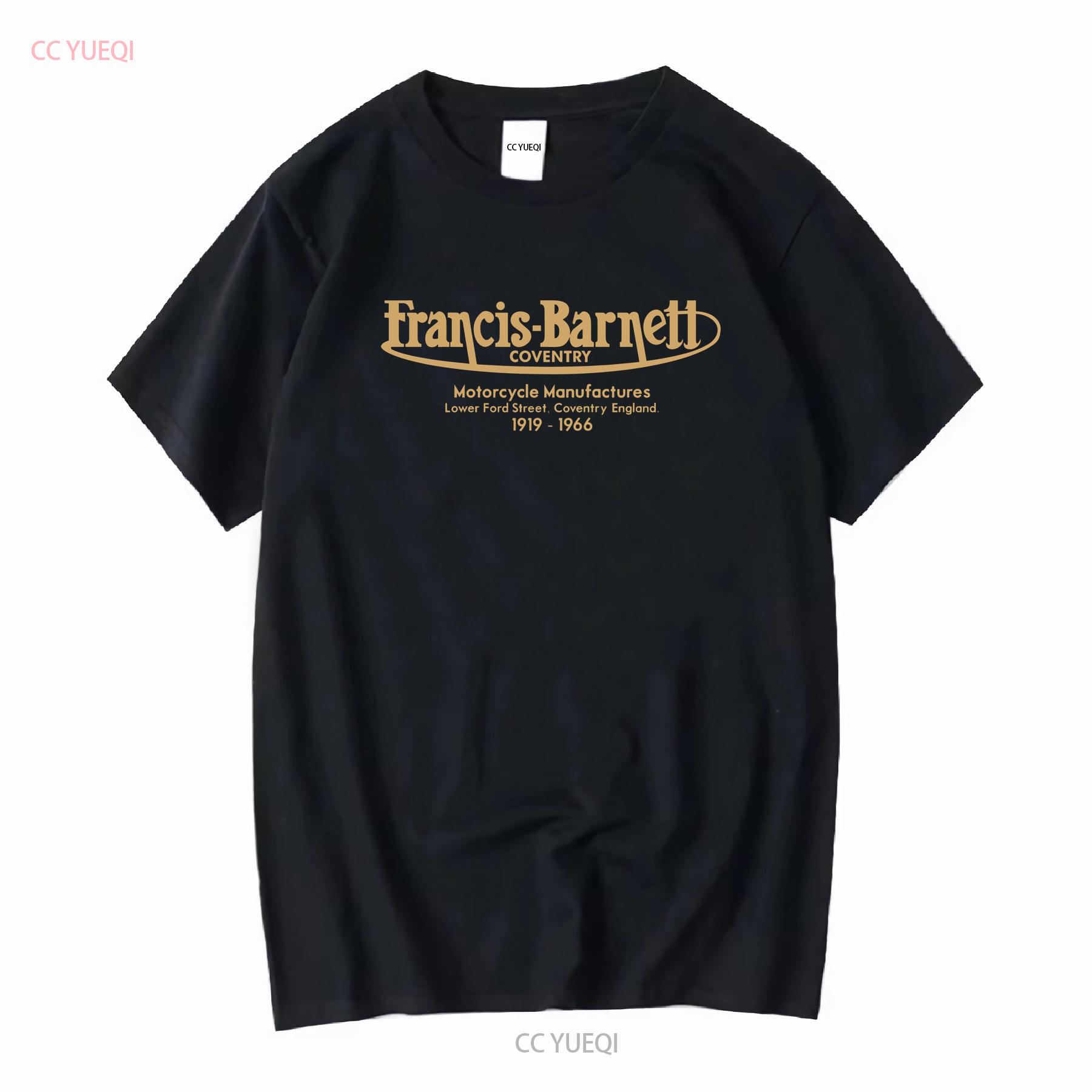 Francis Barnett T Shirt Classic Motorcycle Biker Cafe Racer Chopper Vintage Bike vintage Washed Slightly Comfortable Soft homme 4XL