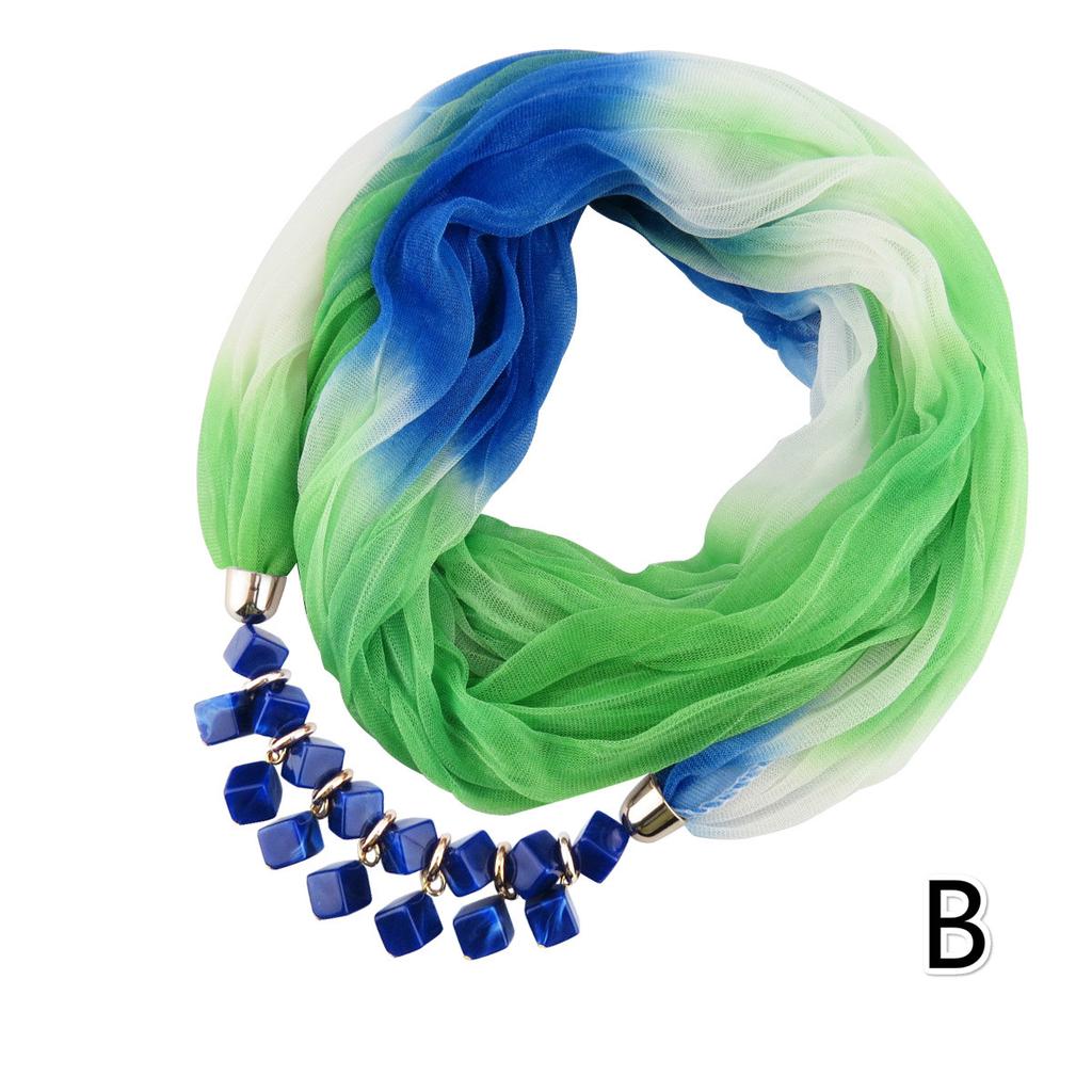 Women fashion Scarf Multi-style Jewelry Necklace Gradient Scarf Lady fashion Accessories