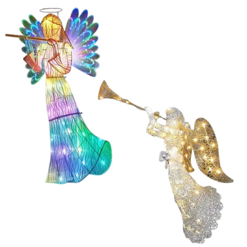 Angel Outdoor Luminous Statue Lights Decoration 2d Lighting Ornament Acrylic