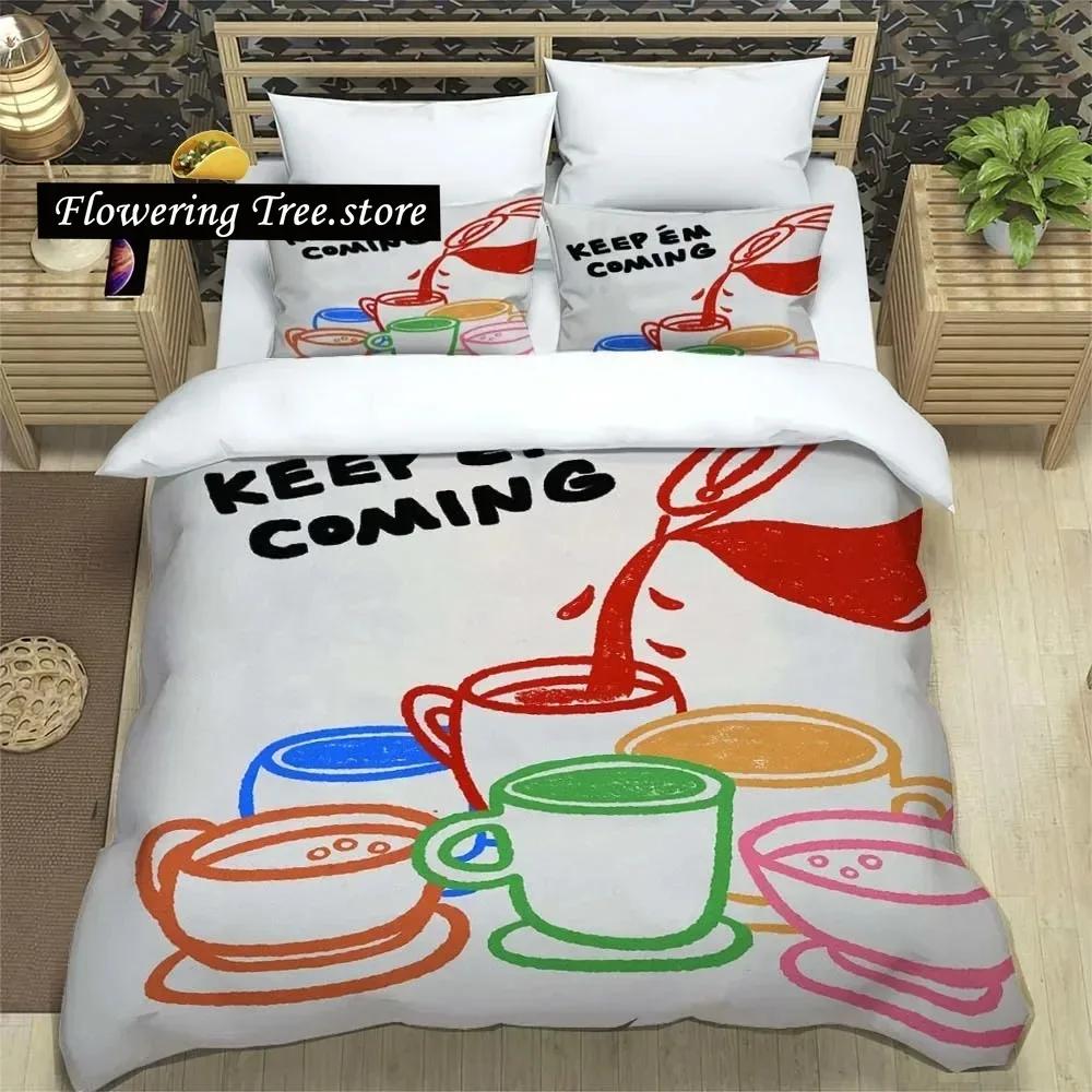 Beautiful Wine Glass Print Sheet Quilt Covers Bedding Dormitory Sheets Three-piece Bedding Set Soft Warm Bedding Set