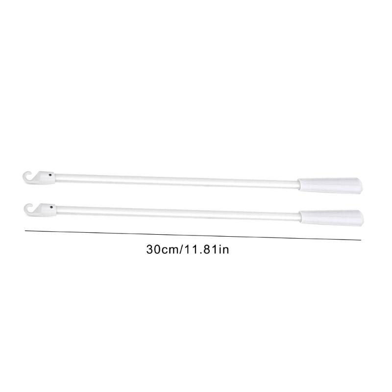 White Fiberglass Blind Wand with Hook, Vertical Blinds Control Stick, Window Blind Rod Window Treatments Accessories