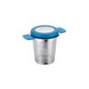 Infusore da tè in acciaio inossidabile con coperchio in silicone, Colino per tè in foglie sfuse per la preparazione