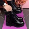 Snow boots women's new thick-heeled cotton boots winter thick-soled piled and thickened fur integrated cotton shoes