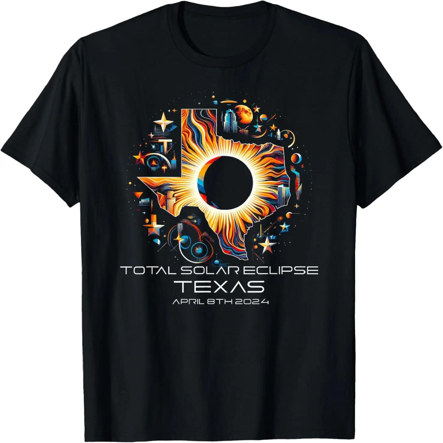 Texas 2024 Eclipse T-Shirt XXXXXL чёрный