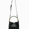 Fashion new women's bag brown bundle mouth portable messenger broadband bundle mouth bucket bag