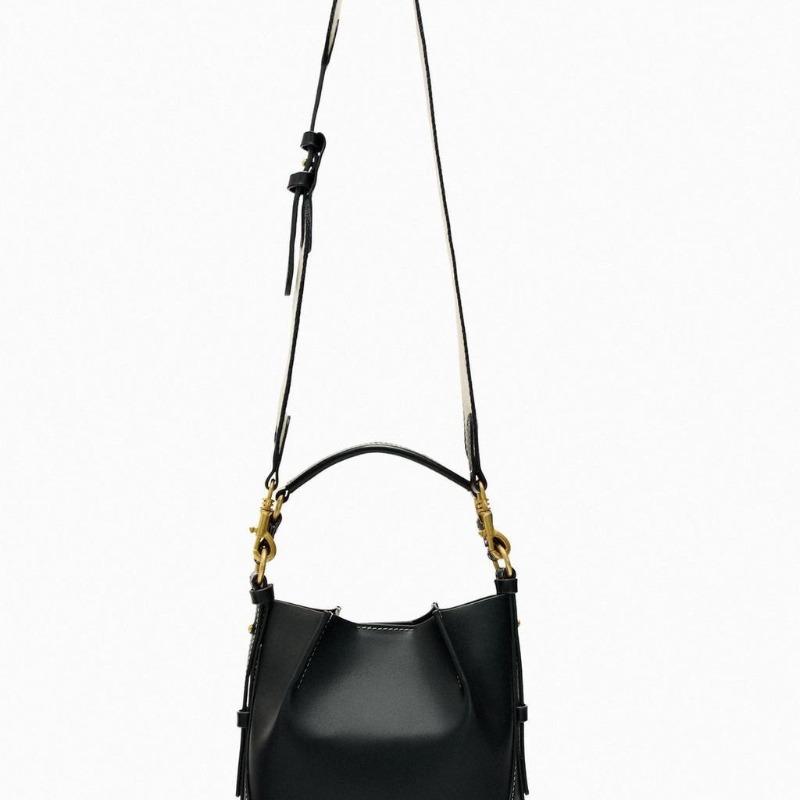 Fashion new women's bag brown bundle mouth portable messenger broadband bundle mouth bucket bag