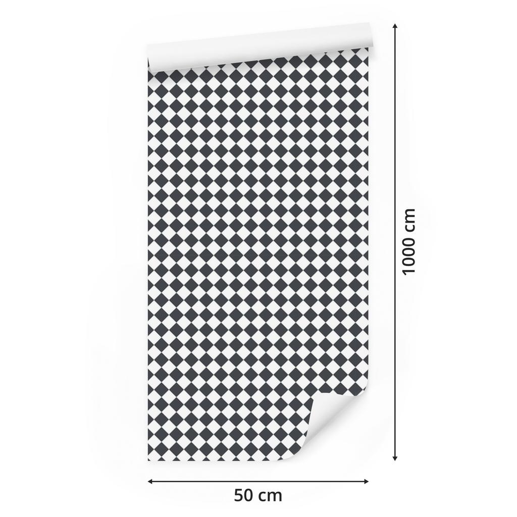 Geometric rhombus wallpaper gray, light gray and graphite 50x1000