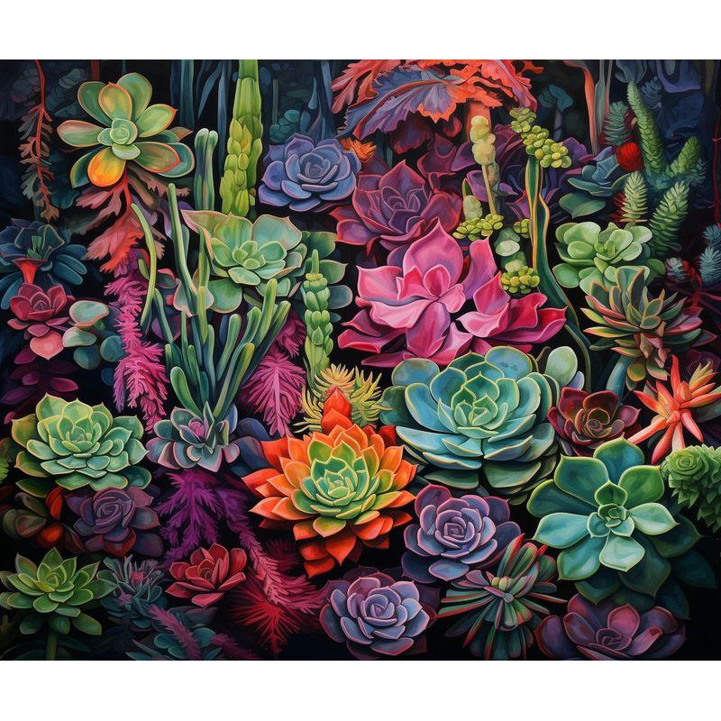5d DIY Diamond Painting Full Square Succulent Plants Diamond Embroidery Beads Sets Mosaic Flower Rhinestone Picture