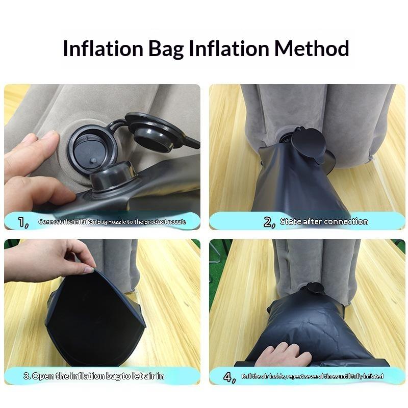 Portable Inflatable Travel Neck Pillow , Hand-Washable Cover For Airplane Car Bus Train Office Nap Camping