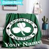 Custom Name Blanket Boston Basketball Blanket Bedding Blanket for Travel, Camping, Living Rooms, Offices, Sofas, Fan Christmas Gift