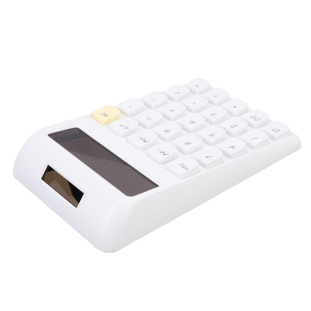 Solar Calculator 12 Digits Large Display Responsive Mechanical Buttons Cute Basic Standard Calculator for   Study