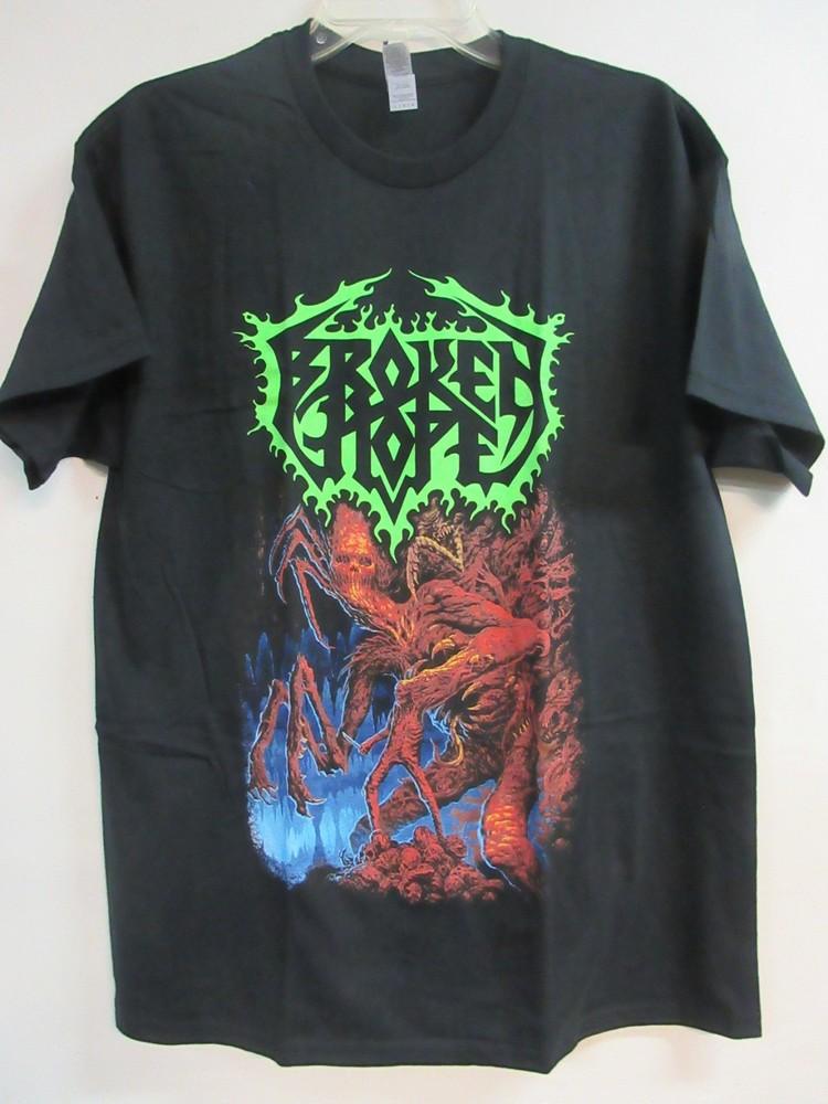 BROKEN HOPE OFFICIAL MERCH MUTILATED SONG LIST BAND CONCERT MUSIC  LARGE Unisex T-Shirt S
