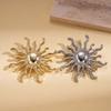 Spilla da sole in metallo alla moda per donne uomini Vintage Punk Colore Oro Spille Spille Accessori Gioielli Abbigliamento Regalo