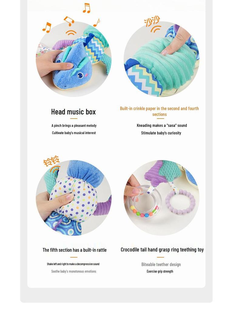 Sozzy Soothing Newborn Plush Doll & Music Height Chart Toy, 0-3 Years Early Education