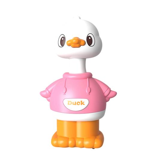 Kids Walking Duck Toy Press Go Inertial Drive Pull Back 360 Degrees Rotatable Head Duck