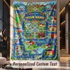 Water Lily Pond Theme Wall Tapestry Customized With Name Text Personalized Hanging Tapestry For Bedroom Living Room Decor