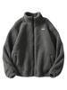2025 Autumn/Winter Unisex Fleece Cotton Jacket - Loose BF Style, Stand Collar, Thickened Coat for Couples.