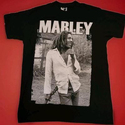 Schweres BOB MARLEY T-SHIRT GRÖSSE LARGE TOLLE GRAFIK Y2K LIMITED Phat Doc