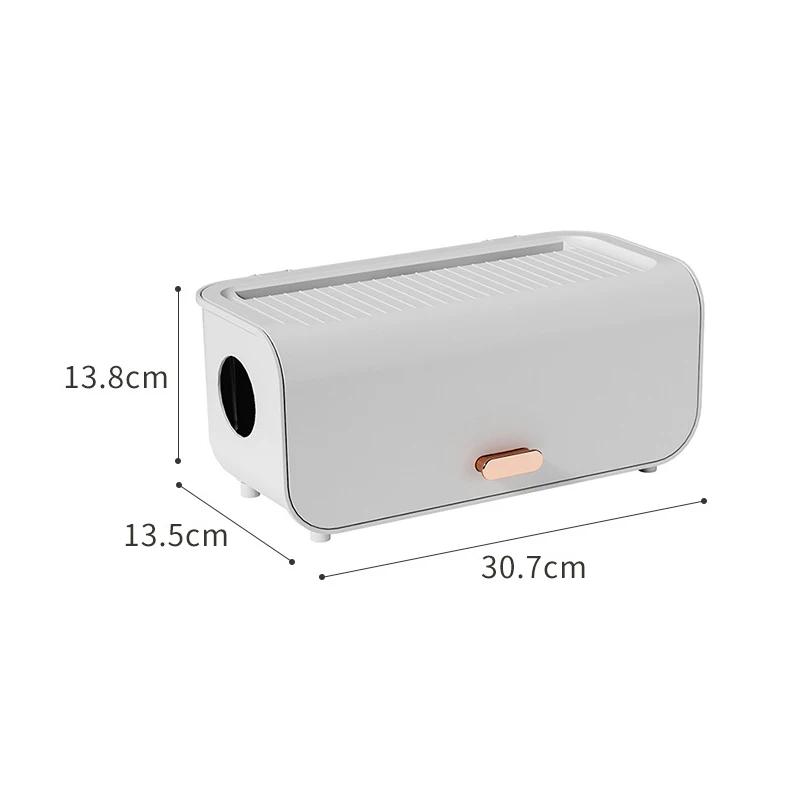 

Бытовая коробка для хранения розеток, большая вместимость, органайзер для кабеля передачи данных, экономящий место, органайзер для разных вещей, коробка для хранения проводов белый