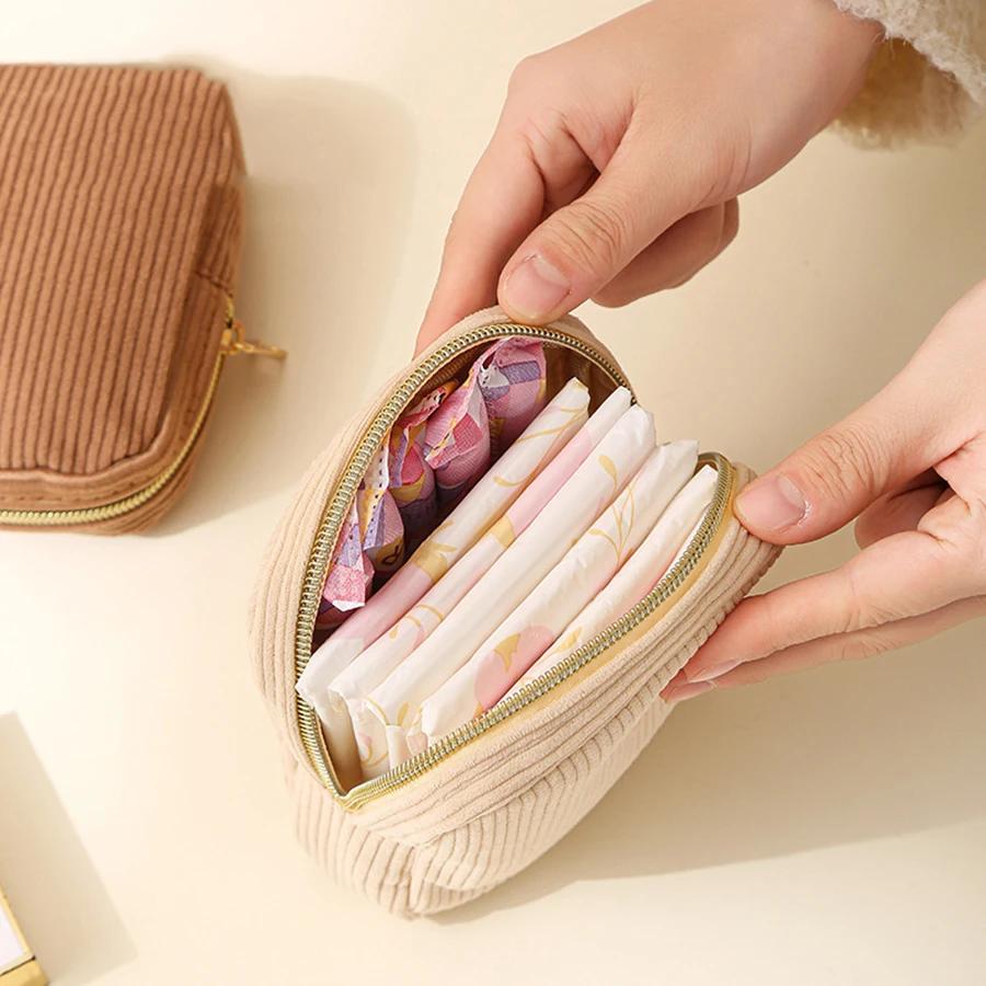 Fashion Makeup Lipstick Sanitary Napkins Case Mini Cosmetic Storage Pouch Women Ins Travel Organizer Bags Small Pouch