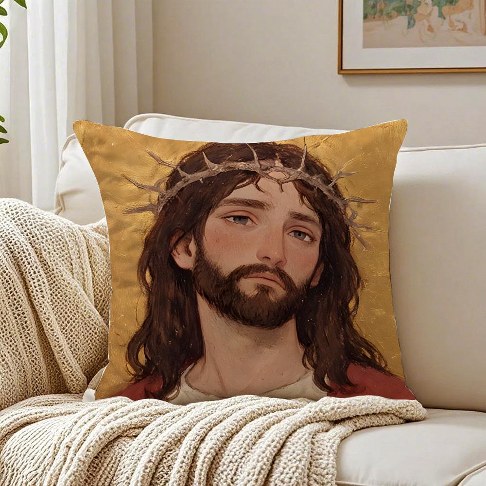 Classic Religious Art JJesus Christ Cushion Cover Pillowcase Antidustmite Living Room Sofa Decor Cushion Room