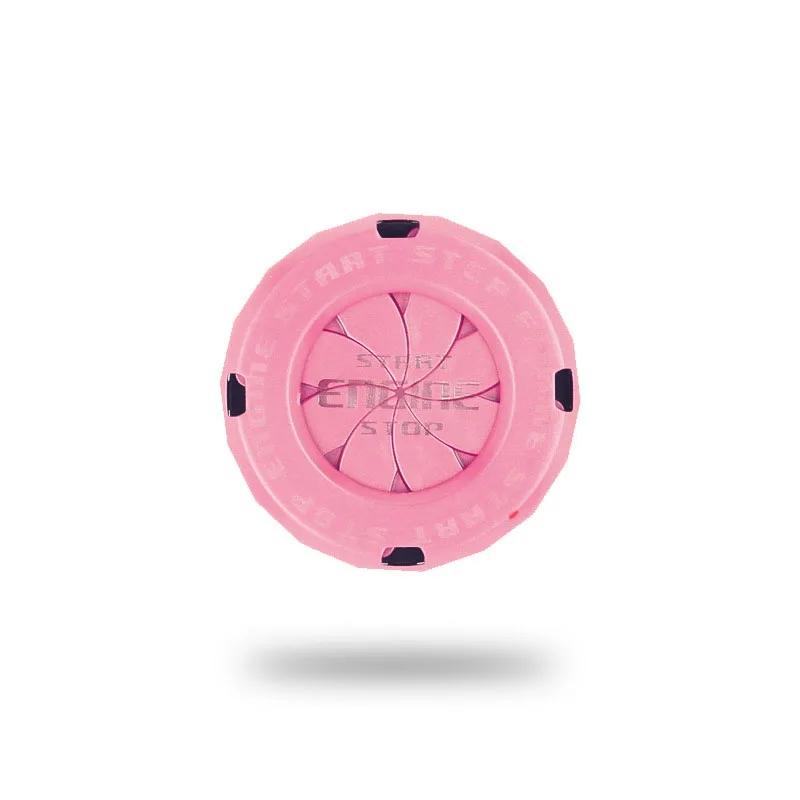 

Автомобиль Запуск Одной Кнопкой Декоративный Круг Персонализированный Узел Декоративная Накладка Устройство Зажигания Переключатель Скрытая Защитная Крышка Универсальная розовый