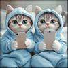 Cute Cat Printed Pillow Cover Two Cat Playing with Mobile Phone Pattern Warm Home Sofa Car Cushion Cover Decor Gifts1PC