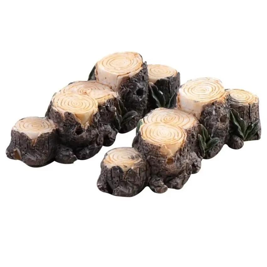 1 Pcs Tree Stump Bridge Model Mini Resin Fairy Garden Miniatures DIY Doll House Terrarium Succulents Micro Landscape Decoration