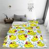 Custom Print Seamless Pattern With Yellow Rubber Ducks And Bubbles Blankets Breathable Soft Flannel Winter Throw Blanket Bedroom