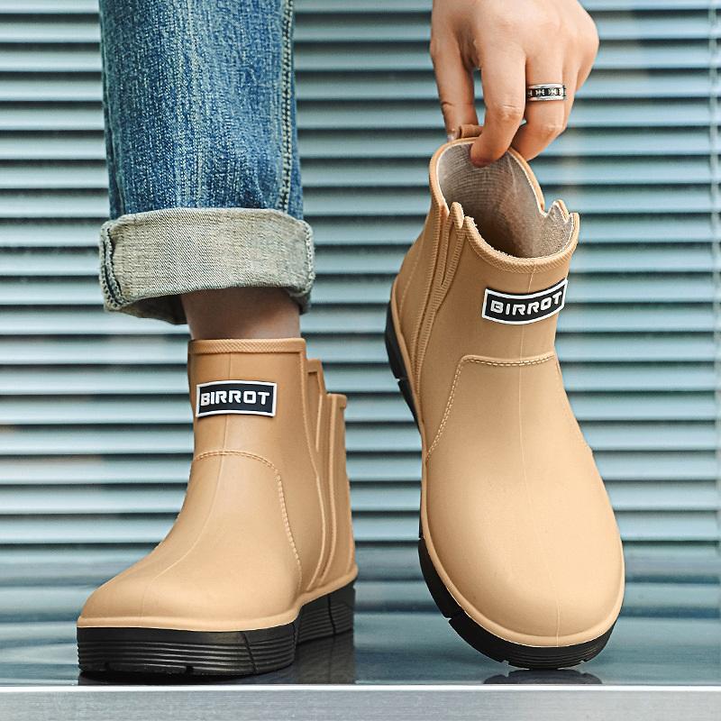 Men's Outdoor Fashion Low Cut Anti Slip Waterproof Shoes Rain Boots