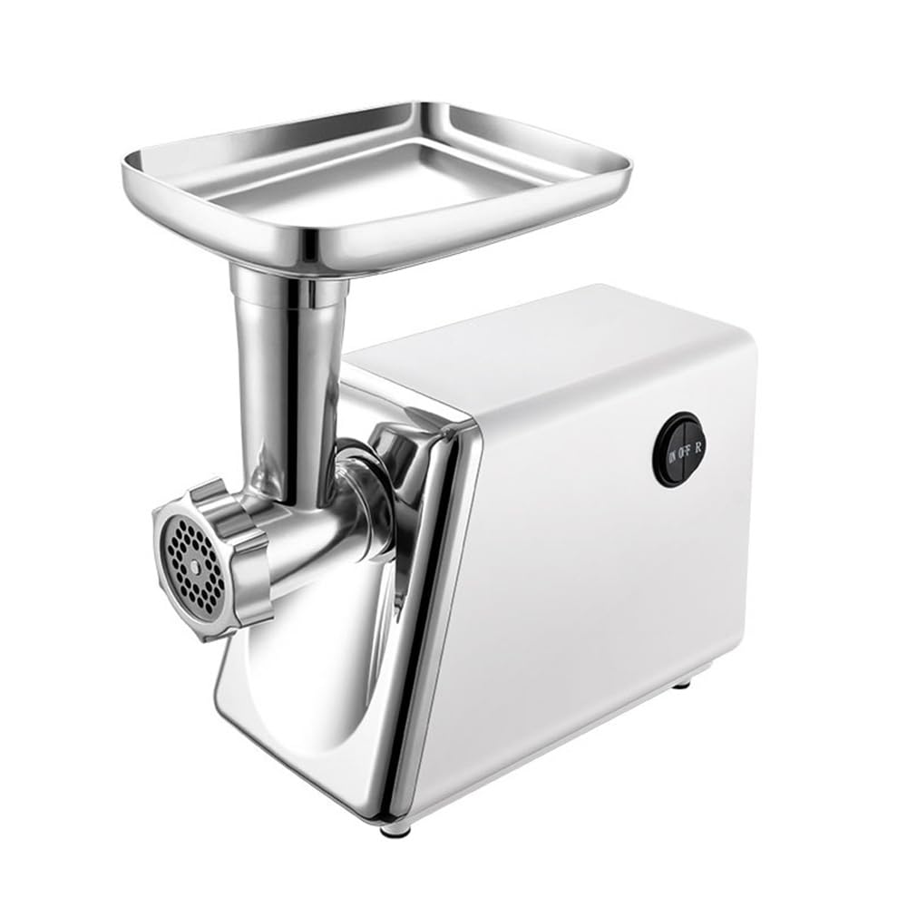 

TVT Electric Meat Grinder Meat Grinder Intestine Stuffing Machine Electric Mincer Stainless Steel Food Chopper Lightly chops Meat Mincer Kit for Home білий