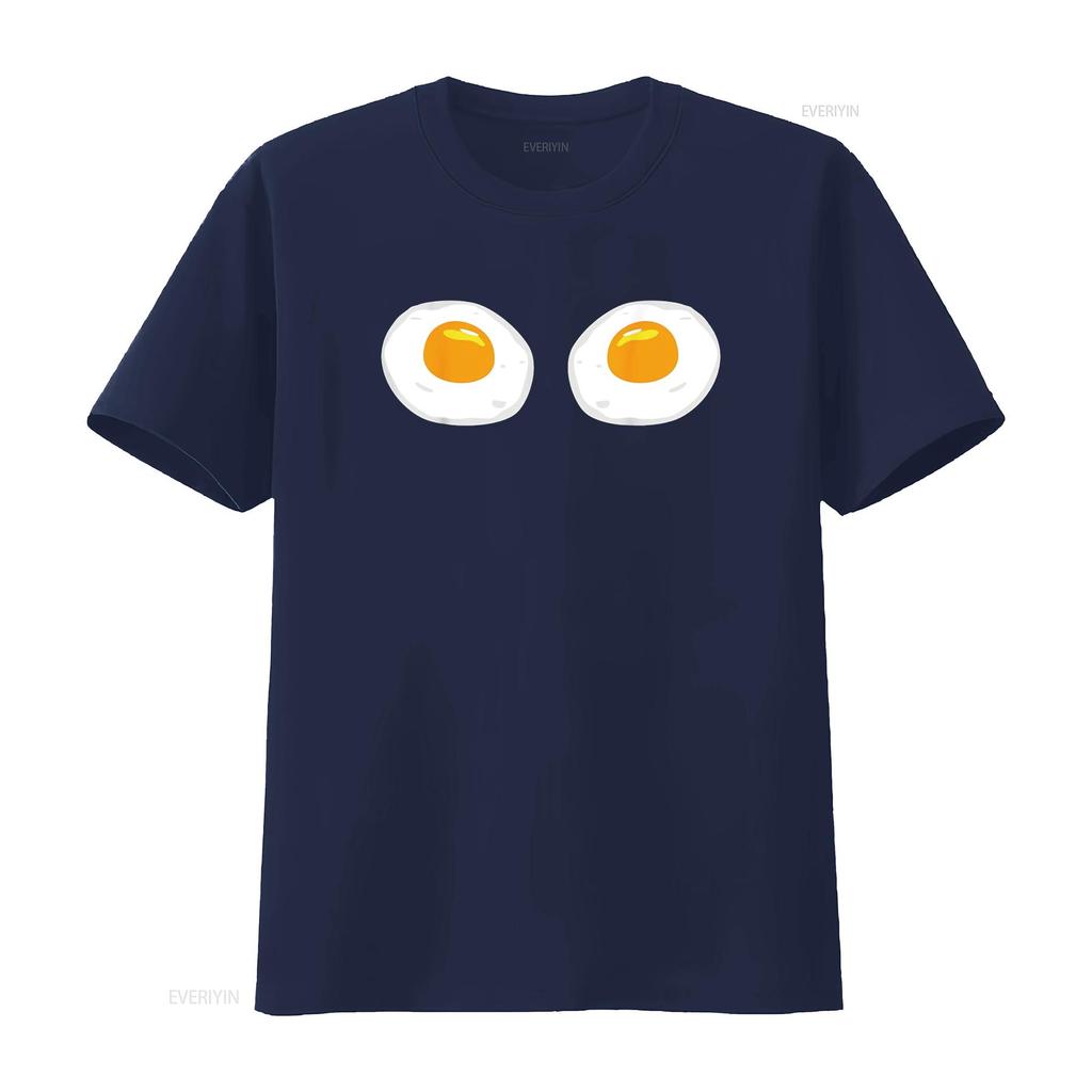 Fried Eggs Funny Bikini Costume Sunny Side Up Egg Brassiere T Shirt Vintage Washed Casual Comfortable Stretched Graphic Homme