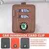 For Car Sunvisor Storage Clip Multi-Pocket Card Ticket Clip Organizer Interior Accessories Octavia A5 A4 Mk1 2 Fabia