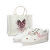 Air Force 1 YDCC Mini Milk Puff, Shopping Bag Breathable Low Top Skateboard Shoes Women's Pink IQ1143-100(Team501-)