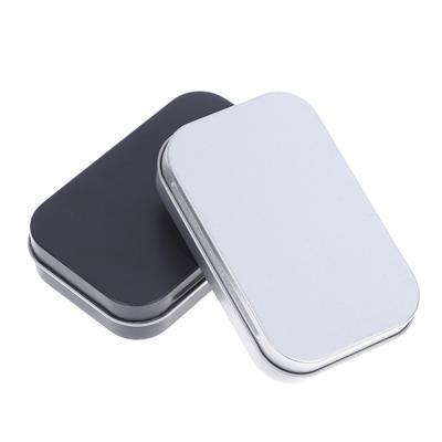 Kit de sobrevivência lata pequena lata de metal vazia caixa de armazenamento flip organizador para dinheiro moeda doce chave