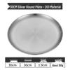 Lainuo 30cm Brushed Stainless Steel Round Serving Plates