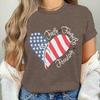 Womens Unisexs Faith Family Freedom T Shirts Fashion Vintage American Flag Heart Graphic Tee Casual Summer Short Sleeve Tops