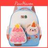 School Nylon Kids Bag With Christmas Tree And Little Bear Decoration For Daily