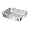 Stainless Steel Fresh-keeping Box Fruit Plate Vegetable Preparation Plate Refrigerator Storage Outdoor Bento Picnic with Lid